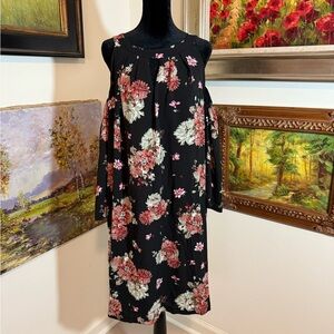 🐠 As U Wish Black Floral Dress